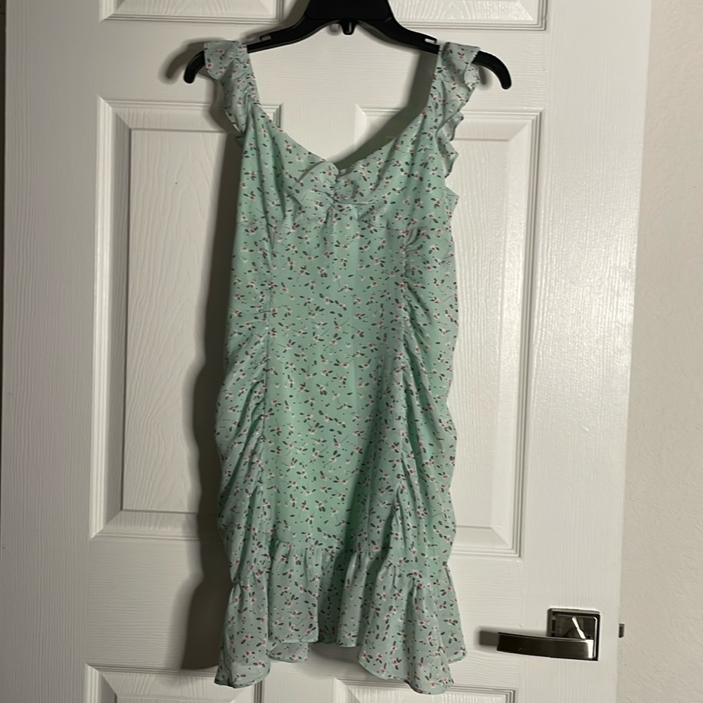 Hello Molly floral ruched mini dress
